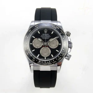 Rolex Daytona 126519 QF Black/Silver Dial on Oysterflex Strap JH4131 V18 (Free Sprung) Weighted 157g