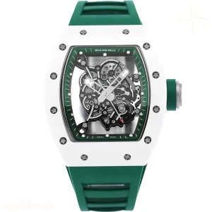 Richard Mille RM 055 White Bubba Watson White Ceramic on Green Rubber
