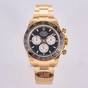 Rolex Daytona 126528 LN Le Mans QF on YG Bracelet JH4132 Free Sprung (Weighted) 175g