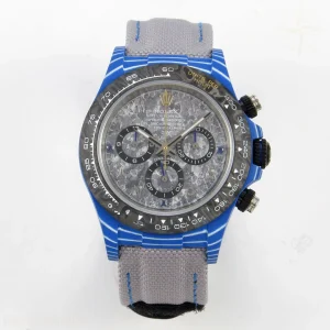 Rolex Daytona DIW Blue Carbon Case DIWF Edition Gray Crystal Dial on Gray Nylon Strap DD4801
