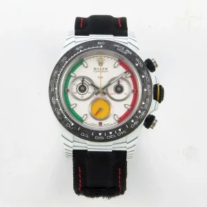 Rolex Daytona DIW Ferrari White Carbon DIWF White Dial on Black Nylon Strap DD4801