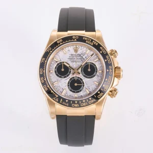 Rolex Daytona 126518 YG 3BF Real Meteorite Dial Sticks Markers on Oysterflex Strap Weighted 160g
