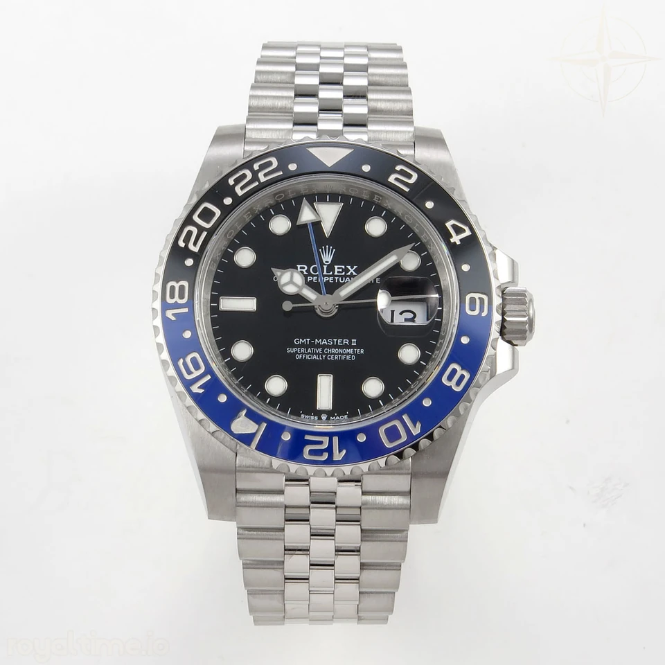 Rolex GMT-Master II 126710 BLNR 904L Steel RF on Jubilee Bracelet JH3285 (Free Sprung)