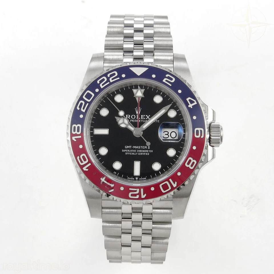 Rolex GMT-Master II 126710 BLRO 904L Steel SCF Black Dial on Jubilee Bracelet SH3285 CHS