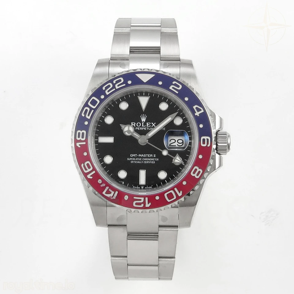 Rolex GMT-Master II 126710 BLRO 904L Steel SCF Black Dial on Oyster Bracelet SH3285 CHS