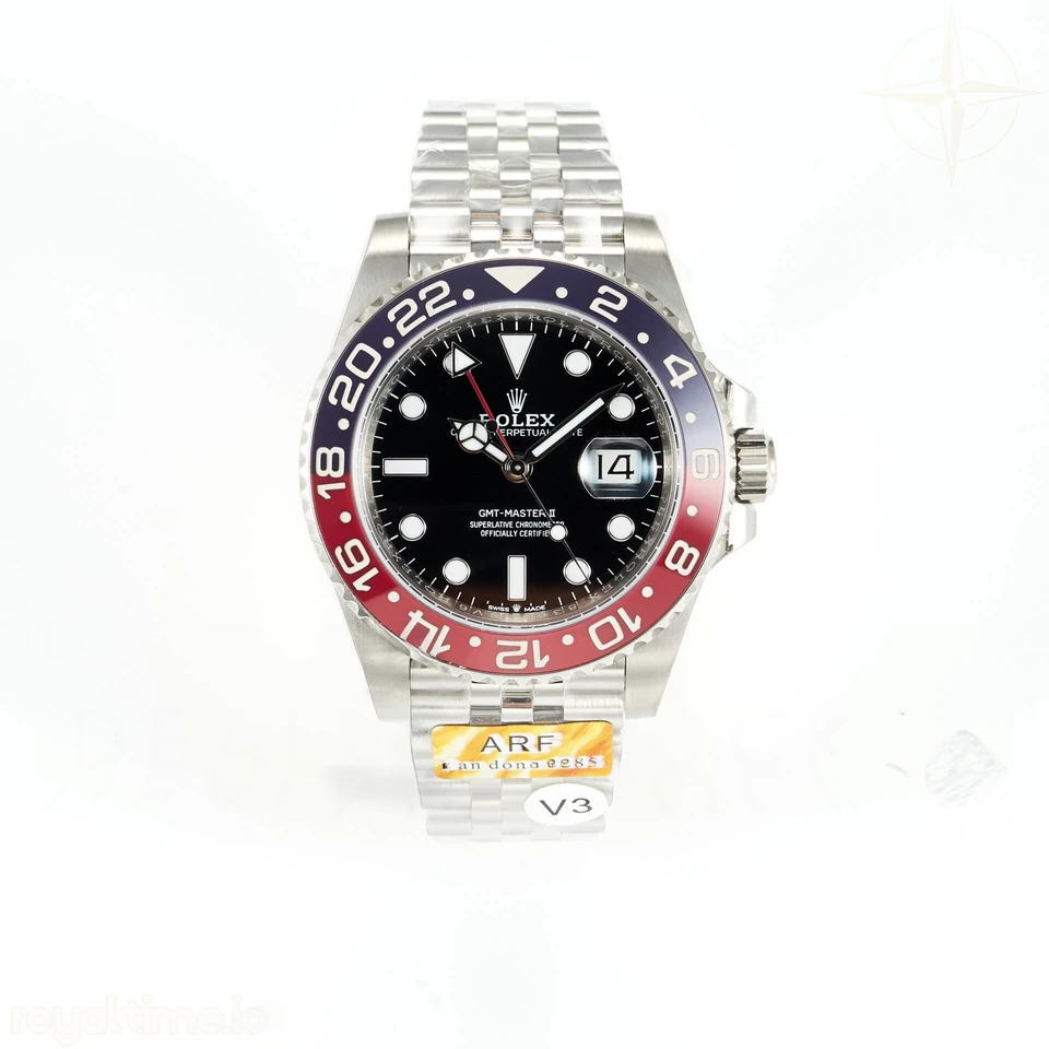 Rolex GMT-Master II 126710 Blue/Red Ceramic ARF on Jubilee Bracelet DD3285 CHS V3