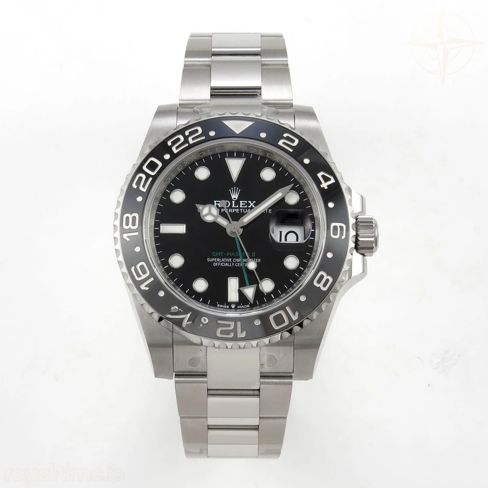 Rolex GMT-Master II 126710 GRNR 904L Steel RF on Oyster Bracelet JH3285 (Free Sprung)