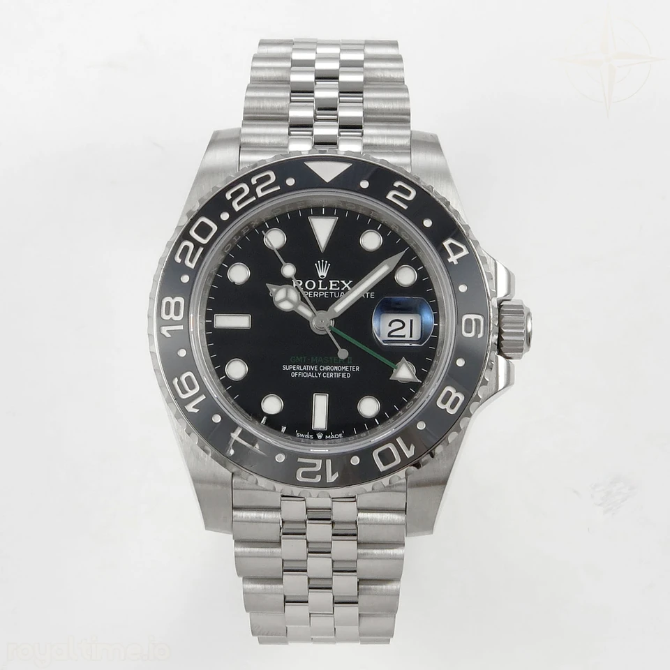 Rolex GMT-Master II 126710 GRNR 904L Steel SCF Black Dial on Jubilee Bracelet SH3285 CHS