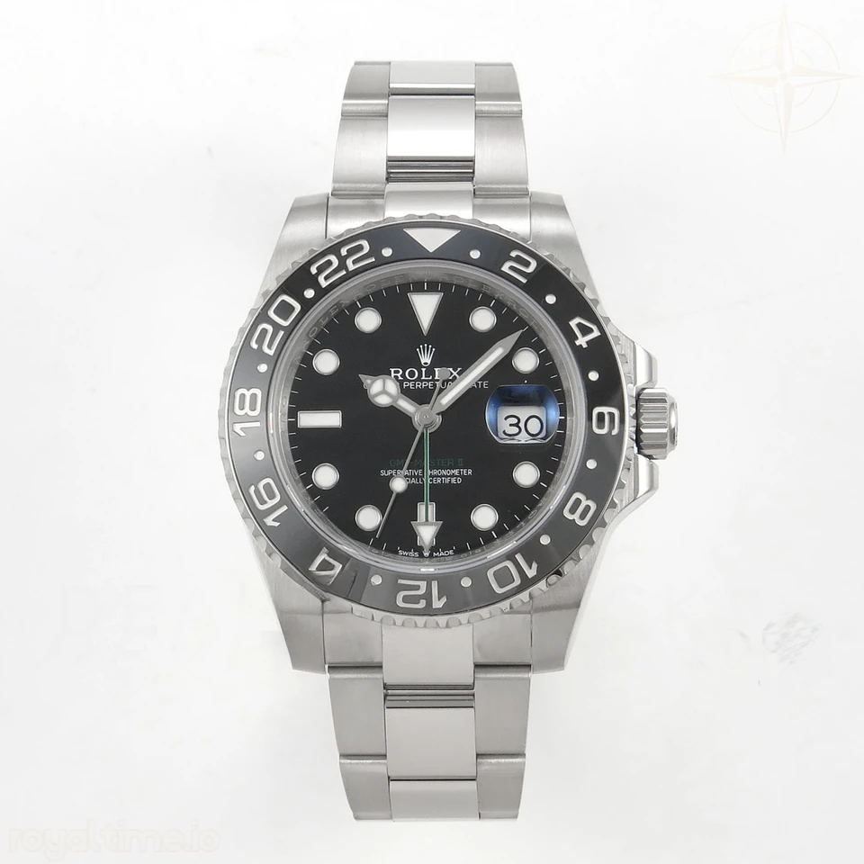 Rolex GMT-Master II 126710 GRNR 904L Steel SCF Black Dial on Oyster Bracelet SH3285 CHS