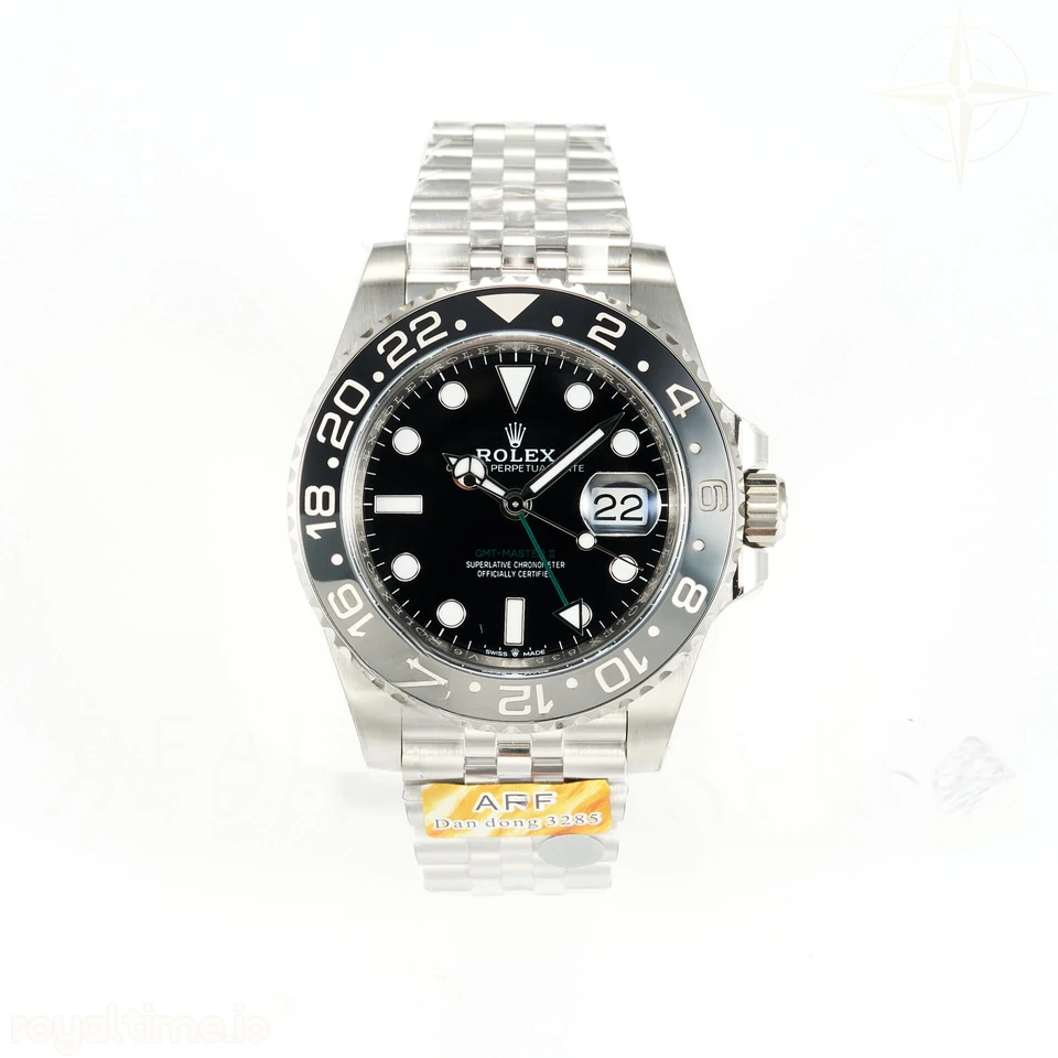 Rolex GMT-Master II 126710 GRNR Black/Gray Ceramic ARF on Jubilee Bracelet DD3285 CHS V3