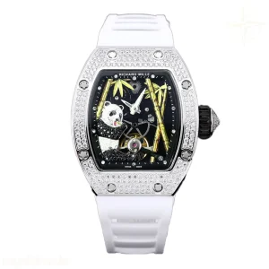 Richard Mille RM026-01 Tourbillon Panda in White Gold with Diamond Bezel