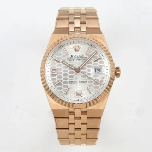 Rolex Land Dweller 127335 DIWF White Dial on RG Bracelet A7135