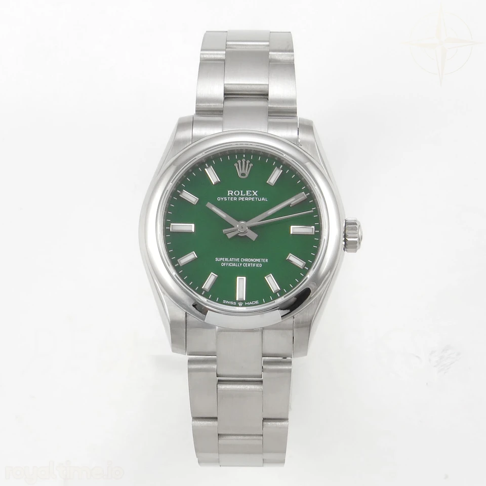Rolex Oyster Perpetual 31mm 277200 DIWF Green Dial on SS Bracelet A2232