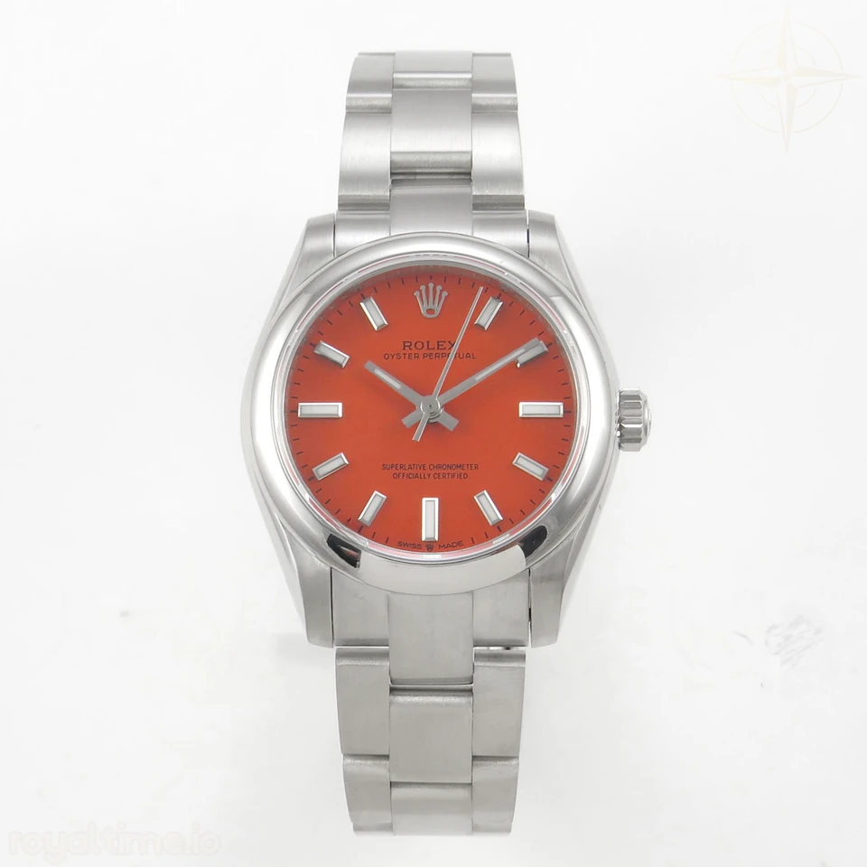 Rolex Oyster Perpetual 31mm 277200 DIWF Orange Dial on SS Bracelet A2232