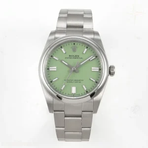 Rolex Oyster Perpetual 36mm 126000 QF 904L Steel Pistachio Green Dial on SS Bracelet A2824