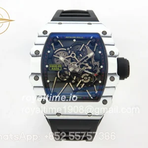 Richard Mille RM035-01 White Carbon ZF Skeleton Dial On Black Rubber Strap RMUL2