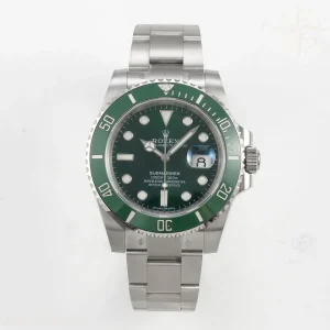 Submariner 40mm 116610LV 904L Steel EWEF Green Dial on SS Bracelet A3135