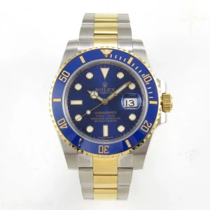 Submariner 40mm 116613LN 904L Steel RCF Blue Dial on SS/YG Bracelet A3135