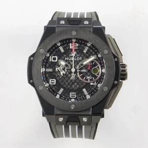 Hublot Big Bang Ferrari Speciale Ceramic HBBF on Gray Gummy Strap A1241