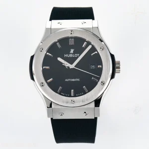 Hublot Classic Fusion Bang 42mm HBF Black Dial on Black Rubber Strap A2892