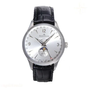 Jaeger-LeCoultre Master Calendar Silver Dial in Steel on Black Leather Strap