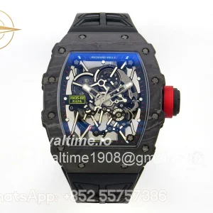 Richard Mille RM035-02 NTPT UMI Skeleton Dial Red Crown on Black Rubber Strap RMAL1 Free Sprung