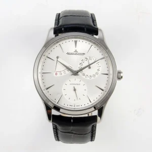 Jaeger-LeCoultre Master Ultra Thin Power Reserve SS APSF Silver Dial on Black Leather Strap DD938