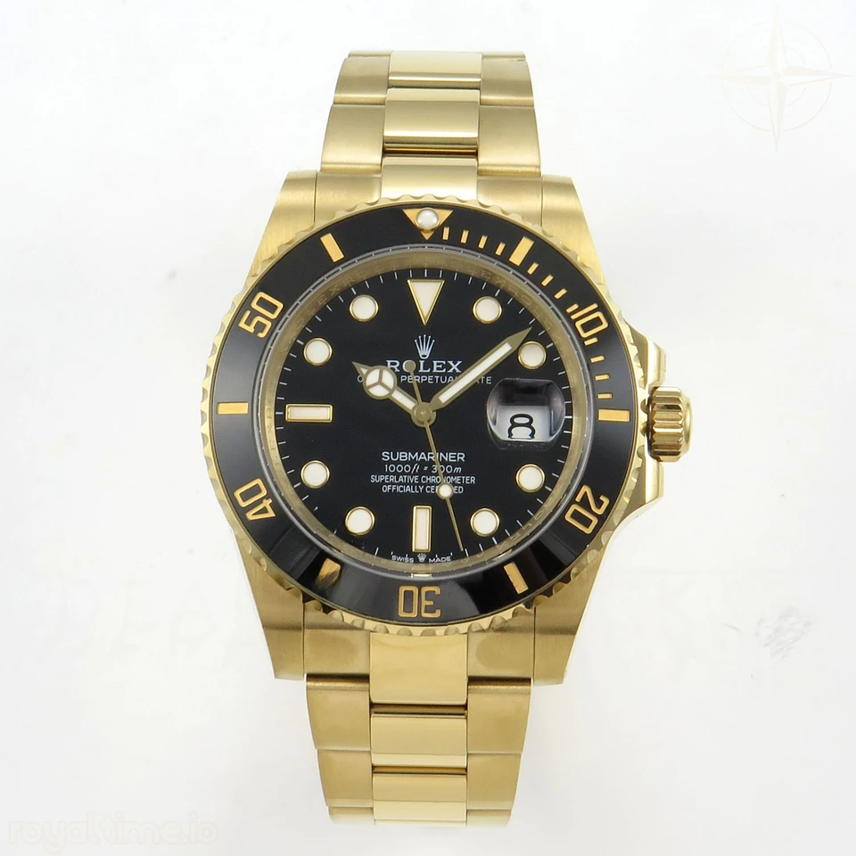Rolex Submariner 41mm 126618 LN QF Black Dial on YG Bracelet QF3235