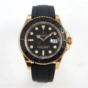 Rolex Yacht-Master 126655 SCF 3D Black Ceramic Bezel on Black Rubber Strap DD3235