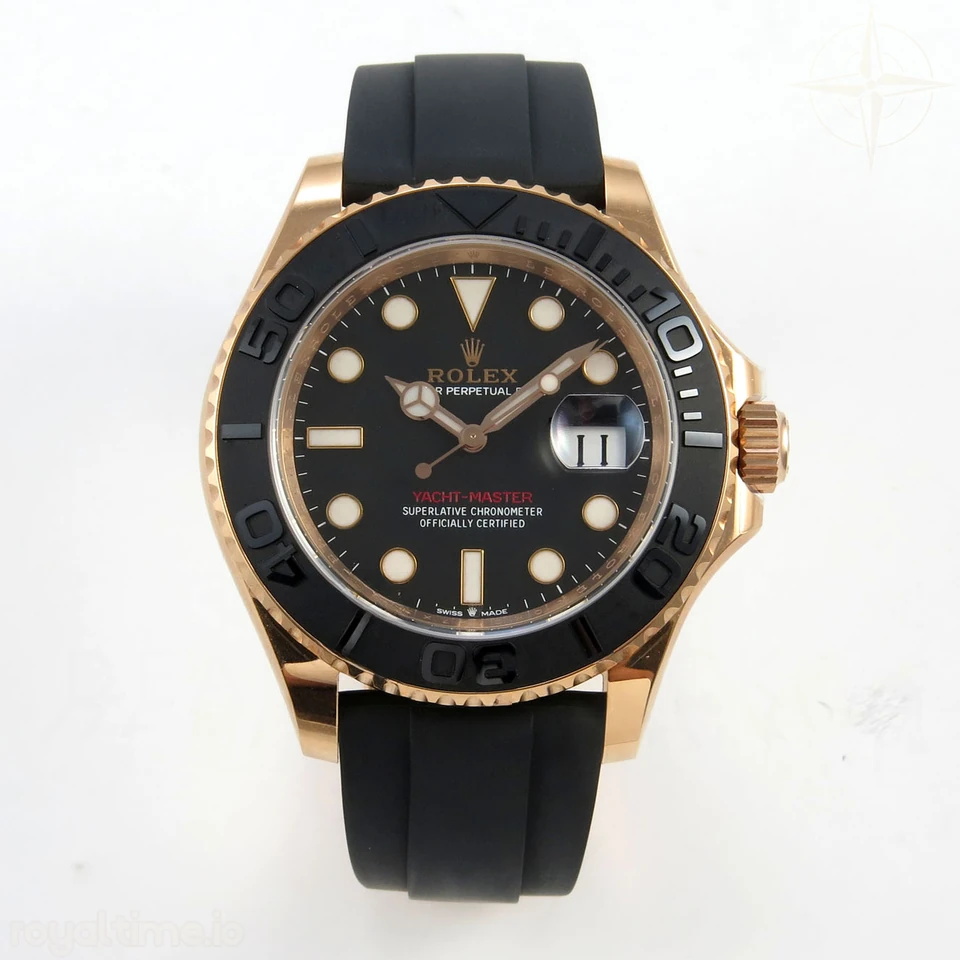 Rolex Yacht-Master 126655 SCF 3D Black Ceramic Bezel on Black Rubber Strap DD3235