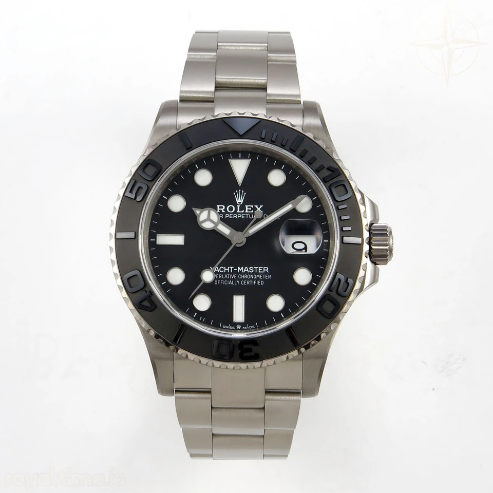 Rolex Yacht-Master 226627 Titanium QF Black Dial on Titanium Bracelet JH3235 V18 (Free Sprung)