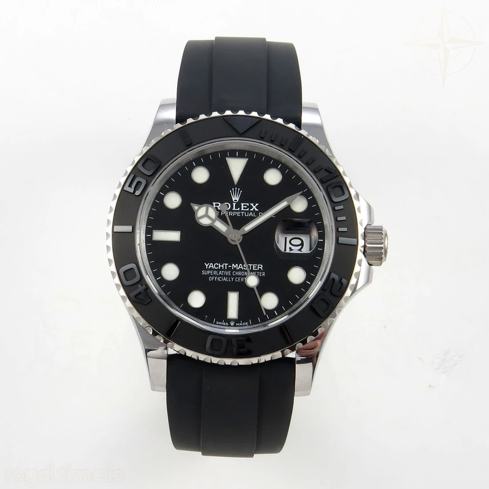 Rolex Yacht-Master 42mm 226659 SS QF on Oysterflex Strap JH3235 V18 (Free Sprung) Weighted 171g