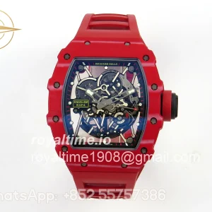 Richard Mille RM035-02 Red NTPT APSF on Red Rubber Strap RMAL1 V2 (Free Sprung)