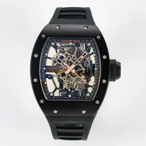 Richard Mille RM035-02 RG Black Ceramic SONIC Skeleton Dial on Black Rubber Strap RMUL1
