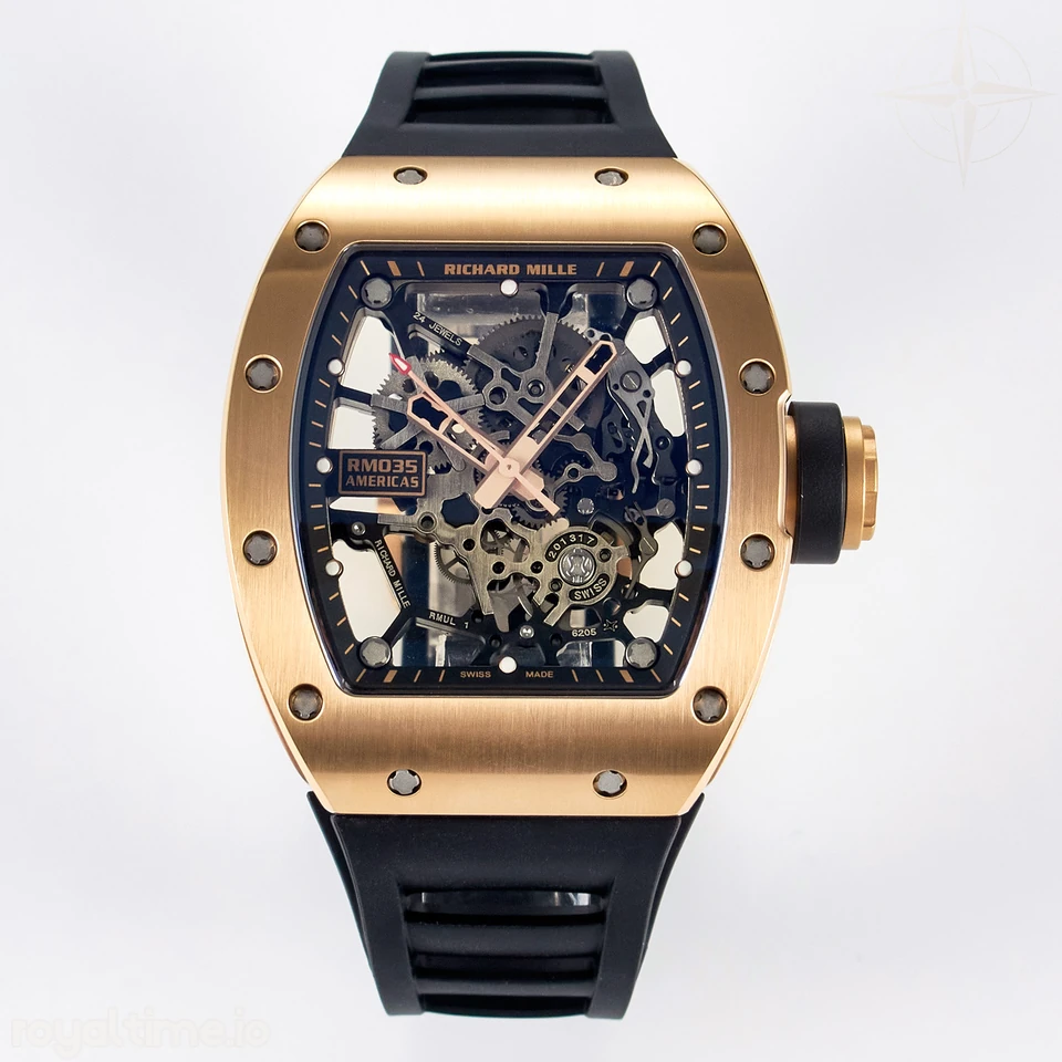 Richard Mille RM035-02 RG SONIC Skeleton Dial on Black Rubber Strap RMUL1