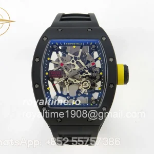 Richard Mille RM035 Americas Manual Carbon/Black Ceramic ZF Skeleton Dial On Black Rubber Strap RMUL1