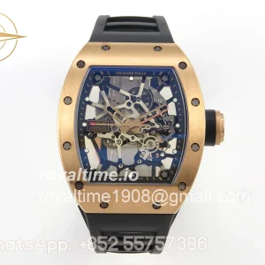 Richard Mille RM035 Americas Manual RG ZF Skeleton Dial On Black Rubber Strap RMUL1