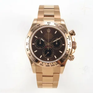 2025 Daytona 126505 QF Chocolate Dial on RG Bracelet QF4131 V6 (Gain Weight)