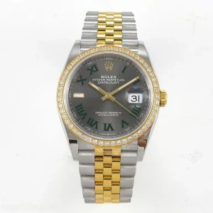 DateJust 126283 904L SS/YG VSF Gray Dial Roman Markers On Jubilee Bracelet VS3235