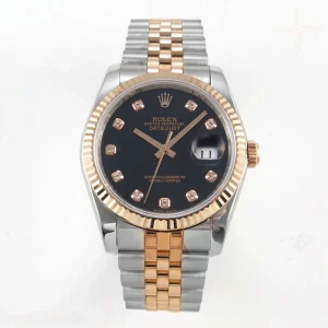 DateJust 31mm 904L SS/RG GMF Black Dial On 904L SS/RG Jubilee Bracelet A2824