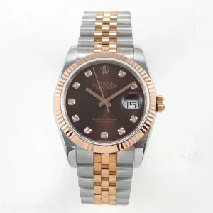 DateJust 31mm 904L SS/RG GMF Brown Dial On 904L SS/RG Jubilee Bracelet A2824