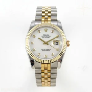 DateJust 31mm 904L SS/YG GMF White Dial On 904L SS/YG Jubilee Bracelet A2824