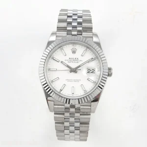 DateJust 41 126334 QF 904L Steel White Stick Dial on Jubilee Bracelet QF3235 (149g)