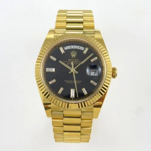 Day Date 40 YG 228238 ARF Gray Crystal Dial on President Bracelet VR3255 V2 (Gain Weight)