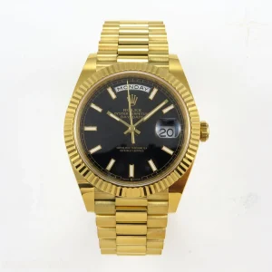 Day Date 40 YG 228238 ARF Gray Stick Dial on President Bracelet VR3255 V2 (Gain Weight)