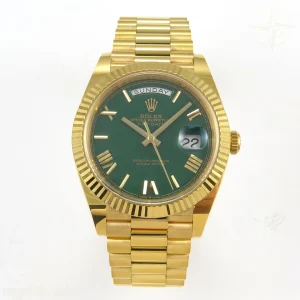 Day Date 40 YG 228238 ARF Green Roman Dial on President Bracelet VR3255 V2 (Gain Weight)