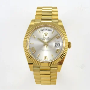 Day Date 40 YG 228238 ARF Silver Roman Dial on President Bracelet VR3255 V2 (Gain Weight)