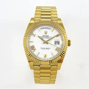 Day Date 40 YG 228238 ARF White Roman Dial on President Bracelet VR3255 V2 (Gain Weight)