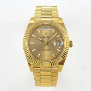 Day Date 40 YG 228238 ARF YG Stick Dial on President Bracelet VR3255 V2 (Gain Weight)