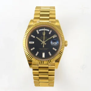 Day Date 40 YG 228238 EWEF Gray Crystal Dial on President Bracelet HZ3255